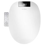 WLJBIDET Upgrade Bidet Toilet Seat Elongated, Rear and Feminine Wash, Unlimited Warm Water, Heated Seat, Warm Air Drying, Soft Close Lid, Sense Seat, Smart Bidet Seat Elongated Requires Electricity