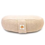 Complete Unity Yoga Premium Meditation Cushion, Adjustable Height, Removable & Washable Cover, Natural Buckwheat Filled Meditation Pillow Zafu Floor Cushion