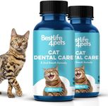 Cat Bad Breath & Oral Health Remedy - Natural Dental Care for Cats Teeth, Mouth & Gums; Easy to Use Daily Supplement for Stomatitis, Gingivitis, Plaque & Tartar Control for Cats - 800 Small Pills