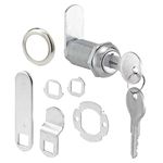 Prime-Line Products U 9950 1-3/8-Inch Diecast Cam Lock Cylinder with 3 Cams, Stainless