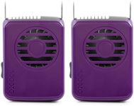 O2COOL Neck Personal Travel Battery Powered Cooling Fan, Single Pack (Purple)