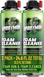 SPRAYMAN Spray Gun Cleaner - Expanding Polyurethane and Insulation Sealant Remover, Dissolves Spray PU 2 Pack, Can, 12.3 Oz.