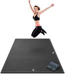 Gorilla Mats Premium Large Exercise Mat – 7' x 4' x 8mm Ultra Durable, Non-Slip, Workout Mat for Instant Home Gym Flooring – Works Great on Any Floor Type or Carpet – Use with or Without Shoes