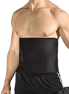 BELIONERA Body Slim Look Belt Up to 45 Inch, Men's and Women's Waist Trimmer Slimming Neoprene Ab Belt Trainer for Faster Weight Loss Fat Burner Tummy Exercise (Neoprene, 1) Black