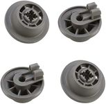 4X Dishwasher Lower Basket Wheels, Large Rack Roller Replacement for Bosch 611475 00611475 1559847 AH3477735 AH8727387 AP4339780 EA3477735 EA8727387 EAP8727387 PS8727387 37mm