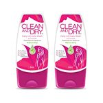 CLEAN & DRY| Daily intimate wash| Hygiene for Women, Vaginal Wash, Smooths Skin | Anti-Bacterial and prevents infections | Restores pH Balanace| No itching, Burning, white Discharge| 90ml pack of 2