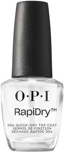 OPI RapiDry Quick Drying Nail Polish Glossy Top Coat, Reduce Nail Varnish Drying Time and Prevent Smears, Smudges & Streaks, with UV Inhibitor, 15ml