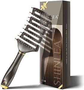 Hair Brush-SHINLEA Detangle Hair Brush Anti Tangle Hairbrush, Curved Vented Detangling Hair Brushes Wet & Dry Hair Brush for Thick Hair, Professional Paddle Vent detangler brush for All Hair Types