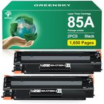 GREENSKY Compatible Toner Cartridge Replacement for HP 85A CE285A HP85A for HP Laserjet P1102W 1102W P1109W M1212NF MFP P1005 P1006 M1217NFW Printers (Black, 2-Packs)