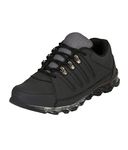 Eego Italy® Genuine Leather Light Weight Men's Steel Toe Safety Shoes with Anti Skid Sole Black