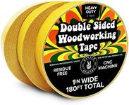 HIPPIE CRAFTER 3 Pk Double Stick Tape Double Sided Woodworking Tape 1" inch Wide Wood Tape for Woodworkers CNC Machines Routing Templates Strong Heavy Duty 60 Feet Each - 180FT Total