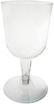 Party Essentials NW115500-24/4 Hard Plastic 2-Piece Wine Glass, 5.5-Ounce Capacity, Clear (Case of 96)