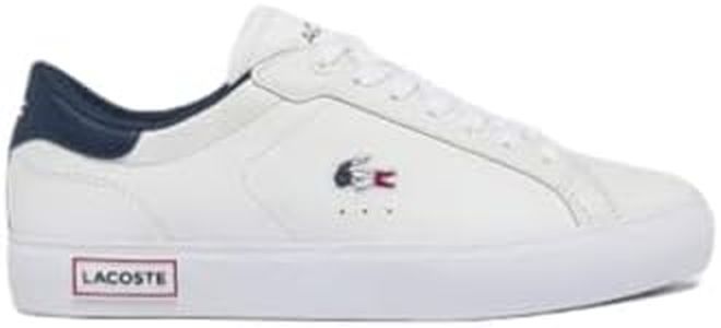 Lacoste Women's Powercourt TRI22 1 SFA Sneaker, White/Navy/Red, 7 US