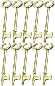 Lucky Line Skeleton Key Locks Lever Locks & Antique Doors, 10 Pack, Flat Tip (87010)