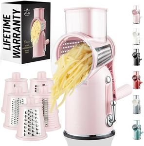 ZK Cheese Grater Rotary - Classic - 5 Blades - Pink