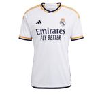 adidas Men's Real Madrid 23/24 Home Jersey - A Sleek and Lightweight Jersey with Gold Accents and Legendary Soccer History