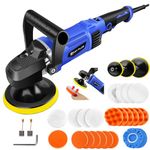 Polishers and Buffers, 1400W Electric Car Polisher Machine - Rotary Polishing Machine Kit with 6 Variable Speed Control, Corded Buffing Machine for Cars, Vans, Caravans, Sponge and Wool Pads Included