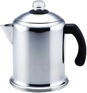 Farberware 50124 Classic Yosemite Stainless Steel Coffee Percolator - 8 Cup, Silver,Stovetop