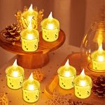 FANSIR LED Tea Lights Candles 24 Pack Flameless Led Tealights Battery Operated Realistic Flickering Electric Fake Candles Decoration for Party Wedding Christmas Halloween Gifts(Batteries Include)