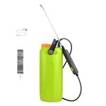 HIFAY ESX-8 2 Gallon Battery Powered Sprayer Built-in 4000mAh Rechargeable Battery,with Telescopic Wand, Adjustable Shoulder Strap,Copper-Nickel Spray Nozzle Makes The Spray More Delicate (Green)