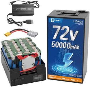 HTLINONY 72V 50Ah LiFePO4 Deep Cycle Battery for DIY EV Upgrades