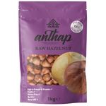 Anthap Premium Quality Natural Raw Hazelnut, Whole Hazelnut, Non GMO, Unroasted, Unsalted, No Additives, No Preservatives, Good Source of Fibre and Protein, Perfect for Snacking, Resealable Bag, 1kg