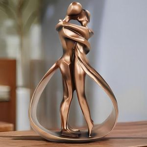 CINY Estatuas de Resina De Arte De Pareja Cariñosa, Figuras De Beso De Abrazo De Pareja, Adorno De Escritorio De Resina para El Hogar, Esculturas De Aniversario De Boda para Mujeres y Hombres