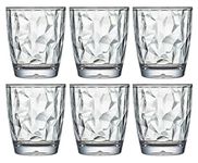 10 Oz 6-Piece Premium Unbreakable Drinking Glasses Plastic Tumblers Dishwasher Safe BPA Free Small Acrylic Juice Glasses for Kids Plastic Water Glasses (Clear)