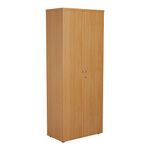 Office Hippo Heavy Duty Office Cupboard, Robust Office Furniture, Office Storage with Adjustable Feet, Versatile Lockable Cupboard, Office Storage With 4 Durable Adjustable Shelves - Beech