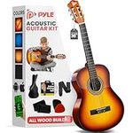 Pyle 6 String Acoustic Guitar, Left, Brown Gloss (PGACLS82BB)