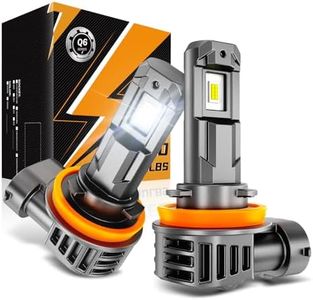 Auxbeam H11 H8 H9 Fog Lights 6500K White, 12000LM Super Bright 600% Brighter, Enhanced Visibility for Fog & Off-Road, Plug and Play, Pack of 2