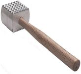 Great Credentials© Extra Large Heavy-Duty Meat Tenderizer Mallet, Meat Tenderizer Hammer, Double-sided, Commercial-Grade, Wood Handle