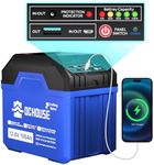 DC HOUSE 12V 100Ah Portable Lithium Battery, Upgraded 2.0 Lifepo4 Battery with SOC Light, Trolling Motor Marine Battery with USB-A, DC, USB-C Ports, Built-in 100A BMS, Up to 15000 Cycles