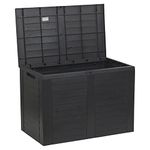 URBNLIVING 190 Litre Compact Plastic Outdoor Balcony Patio Garden Storage Box Chest Crate