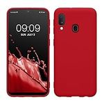 kwmobile Case Compatible with Samsung Galaxy A20e Case - Soft Slim Protective TPU Silicone Cover - Classic Red