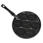 Nordic Ware 01943 Disney Frozen II Snowflake Pancake Pan, Aluminium, Black