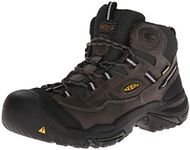 KEEN Utility Men's Louisville 6" Steel Toe Waterproof Work Boot, Gargoyle/Forest, 11.5 Wide