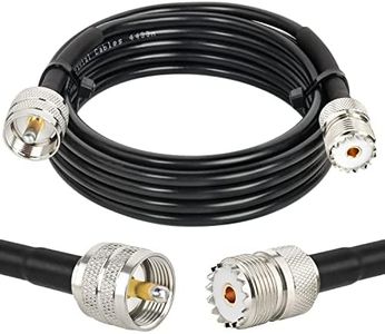 MOOKEERF PL-259 UHF CB Coax Cable - 10FT, RG58 PL-259 UHF Male to Female Low Loss Antenna Extension Jumper for HAM Radio, Antenna Analyzer, Dummy Load, SWR Meter