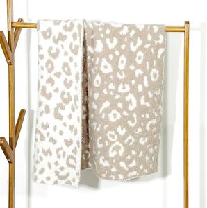 Soft Baby Cozy Swaddling Blanket for Newborn Nursery Knit Leopard Premium Comfort for Infants & Toddlers Perfect for Nursery, Crib, Stroller, 30x40 Inch Beige Cheetah