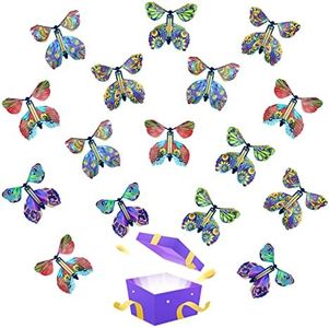 TSHAOUN 16 Pezzi Magico Volante Farfalla, Giocattoli Farfalla Volante, Farfalla Sorpresa Adatto per Regali di Compleanno, Istruzione per Bambini, Carte Regalo, Regali Sorpresa (Colore Casuale)
