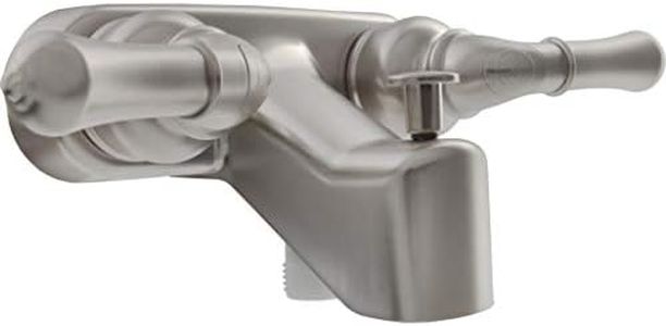 Dura Faucet DF-SA110C-SN RV Tub & Shower Faucet Valve Diverter with Classical Handles (Brushed Satin Nickel)