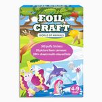 SOOVSY Foil Fun Animals Creative Toys Kits, Art & Craft Activity, No Mess Art for Kids, DIY Craft Game, Gifts for Boys and Girls Ages 4 to 9 with 200 Foam Stickers & 20 Picture Canvase