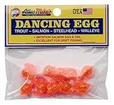 Atlas Mike's Bag of Dancing Salmon Fishing Bait Eggs (Pack of 10), Orange