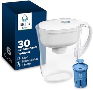 Brita Metro Elite Water Filter Pitcher, Removes 99% of Lead, Includes 1 Filter, 6-Cup, White