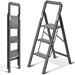 KINGRACK 3 Step Ladder with Handrai