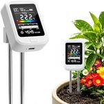 Mcbazel 6-in-1 Soil Meter, Digital Soil Tester for pH, Moisture, Fertility, Temperature, Sunlight, and Ambient Humidity
