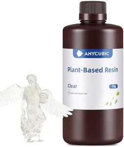 ANYCUBIC 3D Printer Resin with Low Odor and Safety, 405nm UV Plant-Based Rapid Resin with High Precision and Quick Curing for LCD 3D Printing (Clear, 1000g)