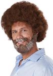 California Costumes Men's Joyful Painter Wig, Beard & Moustache, Brown/Gray, One Size, Brown/Gray, One Size