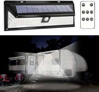 Hiseanllo Solar RV Porch Light, RV Motion Sensor Light with Remote Control, Waterproof RV Outdoor Lights for RV Camper Travel Trailer Motorhome