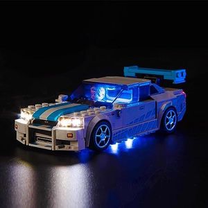 Kit d'éclairage pour Lego 76917 Speed ​​​​Champions Nissan Skyline GT-R (Pas Un modèle Lego), Lumières Jouets créatives,‎ 12 mois et plus